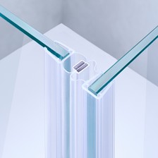 Beispiel für Magnetschließleiste für Glas-Glas 90°