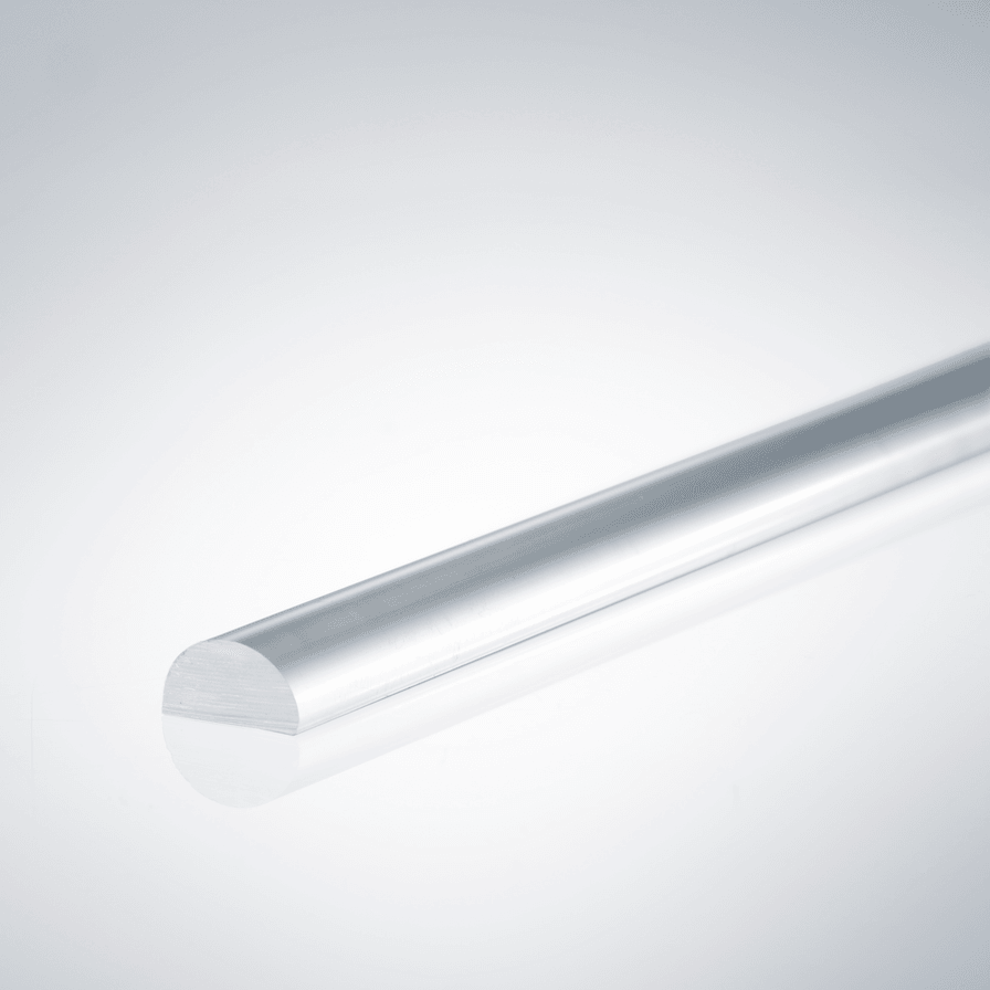 Beispiel eines Acrylhalbrundstabes für 5mm Glasstärke