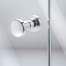 Duschtürgriff in Chrom an Glastür