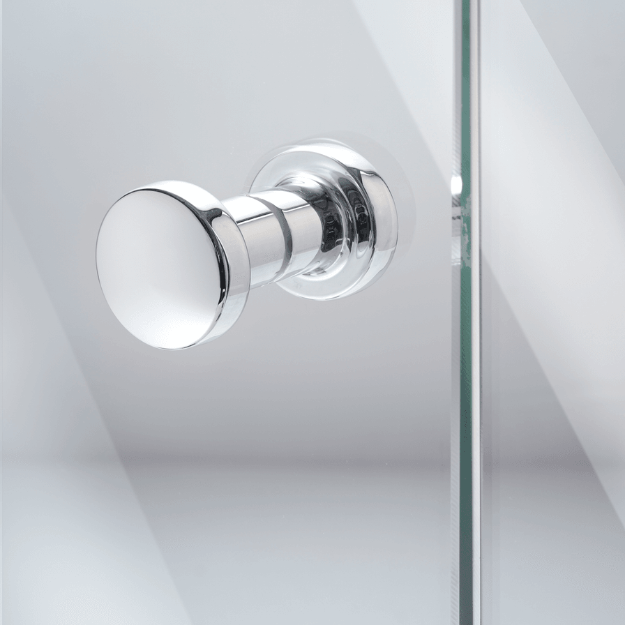 Duschtürgriff in Chrom an Glastür