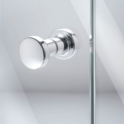 Duschtürgriff in Chrom an Glastür
