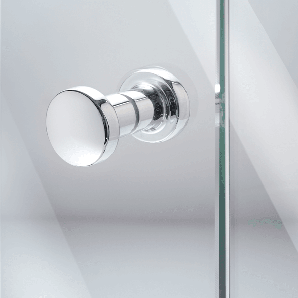 Duschtürgriff in Chrom an Glastür