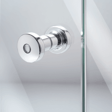 Duschtürgriff in Chrom an Glastür