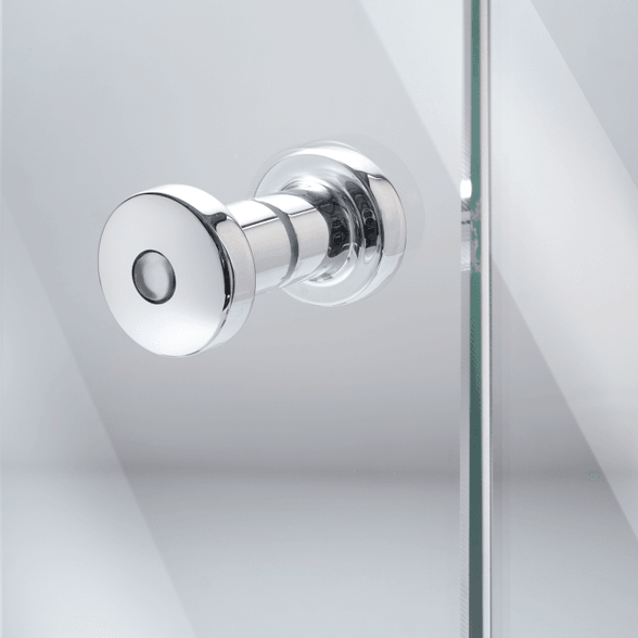 Duschtürgriff in Chrom an Glastür