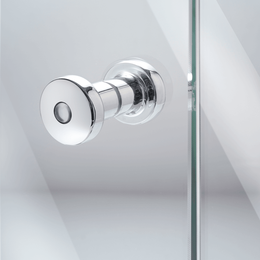 Duschtürgriff in Chrom an Glastür