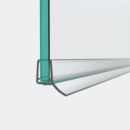 3D-Modell einer waagerechten Schiebetürdichtung für eine parallele 180°-Situation