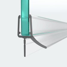 3D-Modell einer Schleiflippendichtung für 6-8mm Glasstärke in einer 180°-Situation