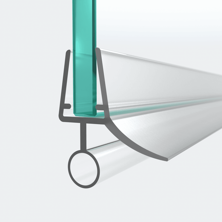 3D-Modell einer Schleiflippendichtung mit Hohlkammer für eine 180°-Situation