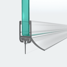 3D-Modell einer Schleiflippendichtung mit wechselbarer Duschlippe für 6mm Glasstärke mit 10,5mm Höhe für eine 180°-Situation